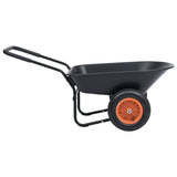 NNEVL Wheelbarrow Black and Orange 78 L 100 kg