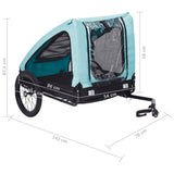 NNEVL Pet Trailer Blue and Black