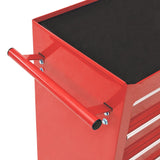 NNEVL Tool Trolley with 10 Drawers Steel Red