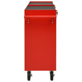 NNEVL Tool Trolley with 14 Drawers Steel Red