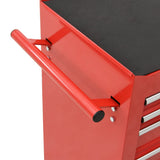 NNEVL Tool Trolley with 14 Drawers Steel Red