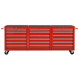 NNEVL Tool Trolley with 21 Drawers Steel Red