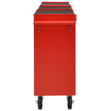NNEVL Tool Trolley with 21 Drawers Steel Red