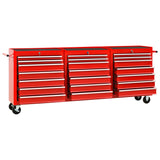 NNEVL Tool Trolley with 21 Drawers Steel Red