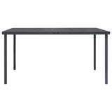 NNEVL Outdoor Dining Table Anthracite 150x90x74 cm Steel