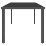 NNEVL Outdoor Dining Table Anthracite 220x90x75 cm Steel and Glass