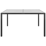 NNEVL Garden Table Anthracite 130x130x72 cm Steel and Glass