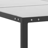 NNEVL Garden Table Anthracite 130x130x72 cm Steel and Glass