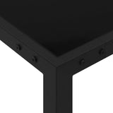 NNEVL Garden Table 130x130x72 cm Black Steel and Glass