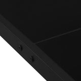 NNEVL Garden Table 130x130x72 cm Black Steel and Glass