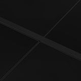 NNEVL Garden Table 130x130x72 cm Black Steel and Glass