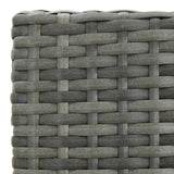 NNEVL Garden Bar Stools with Cushions 2 pcs Grey Poly Rattan