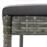 NNEVL Garden Bar Stools with Cushions 2 pcs Grey Poly Rattan