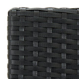 NNEVL Garden Bar Stools with Cushions 4 pcs Black Poly Rattan