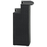 NNEVL Garden Bar Table Black 120x55x110 cm Poly Rattan