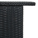 NNEVL Garden Bar Table Black 120x55x110 cm Poly Rattan