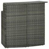 NNEVL Garden Bar Table Grey 120x55x110 cm Poly Rattan