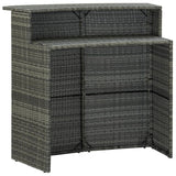 NNEVL Garden Bar Table Grey 120x55x110 cm Poly Rattan