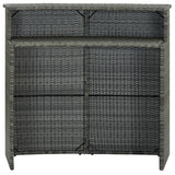 NNEVL Garden Bar Table Grey 120x55x110 cm Poly Rattan