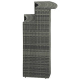 NNEVL Garden Bar Table Grey 120x55x110 cm Poly Rattan