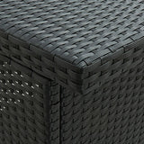 NNEVL 3 Piece Bar Set Poly Rattan Black