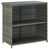 NNEVL 3 Piece Bar Set Poly Rattan Grey
