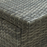 NNEVL 3 Piece Bar Set Poly Rattan Grey