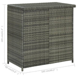 NNEVL 3 Piece Bar Set Poly Rattan Grey