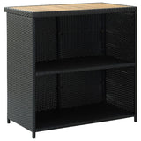 NNEVL 3 Piece Bar Set Poly Rattan Black
