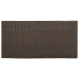 NNEVL Bar Table with Storage Rack Brown 120x60x110 cm Poly Rattan