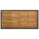 NNEVL Bar Table with Storage Rack Black 120x60x110 cm Poly Rattan