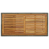 NNEVL Bar Table with Storage Rack Grey 120x60x110 cm Poly Rattan