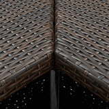 NNEVL Corner Bar Table Brown 100x50x105 cm Poly Rattan