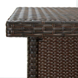 NNEVL Corner Bar Table Brown 100x50x105 cm Poly Rattan