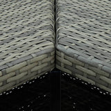 NNEVL Corner Bar Table Grey 100x50x105 cm Poly Rattan