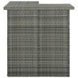 NNEVL Corner Bar Table Grey 100x50x105 cm Poly Rattan