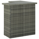 NNEVL Corner Bar Table Grey 100x50x105 cm Poly Rattan