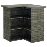 NNEVL Corner Bar Table Grey 100x50x105 cm Poly Rattan