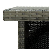 NNEVL Corner Bar Table Grey 100x50x105 cm Poly Rattan