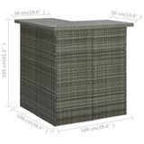 NNEVL Corner Bar Table Grey 100x50x105 cm Poly Rattan