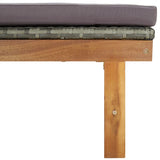 NNEVL Sun Lounger with Cushion Poly Rattan and Solid Acacia Wood Grey