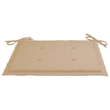 NNEVL Garden Chair Cushions 2 pcs Beige 40x40x3 cm Fabric