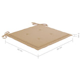 NNEVL Garden Chair Cushions 2 pcs Beige 40x40x3 cm Fabric