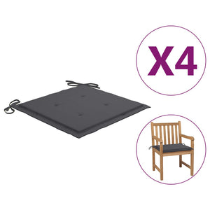 NNEVL Garden Chair Cushions 4 pcs Anthracite 50x50x3 cm Fabric