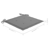 NNEVL Garden Chair Cushions 4 pcs Grey 50x50x3 cm Fabric