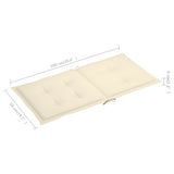 NNEVL Garden Chair Cushions 6 pcs Cream 100x50x3 cm