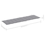 NNEVL Sun Lounger Cushion Grey 186x58x3 cm
