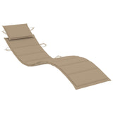 NNEVL Sun Lounger Cushion Beige 186x58x3 cm