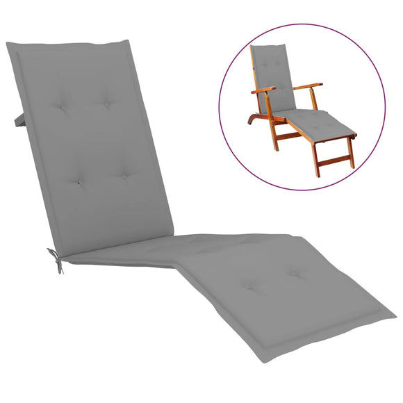 NNEVL Deck Chair Cushion Grey (75+105)x50x3 cm