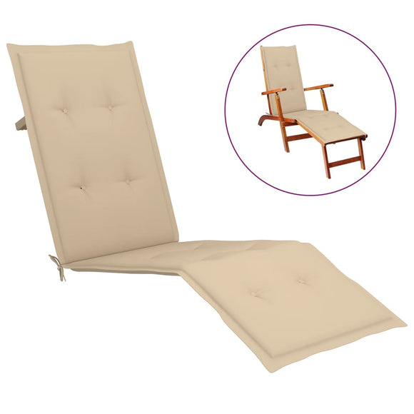NNEVL Deck Chair Cushion Beige (75+105)x50x3 cm
